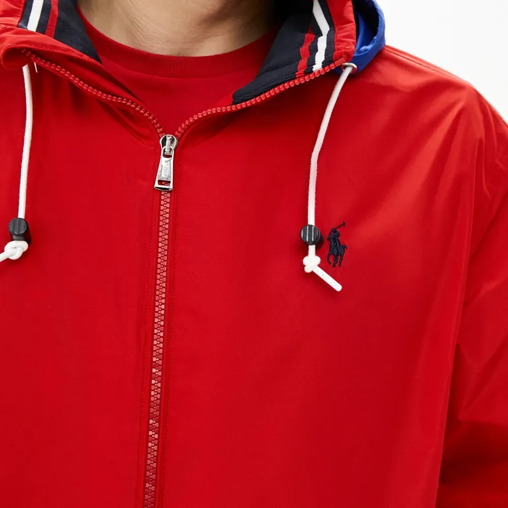 Jaqueta Polo Ralph Lauren Packable Stretch Windbreaker Sunrise Red
