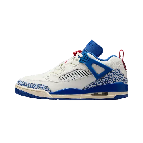 Air Jordan Spizike Low Sail Varsity Red Muslin Storm Blue