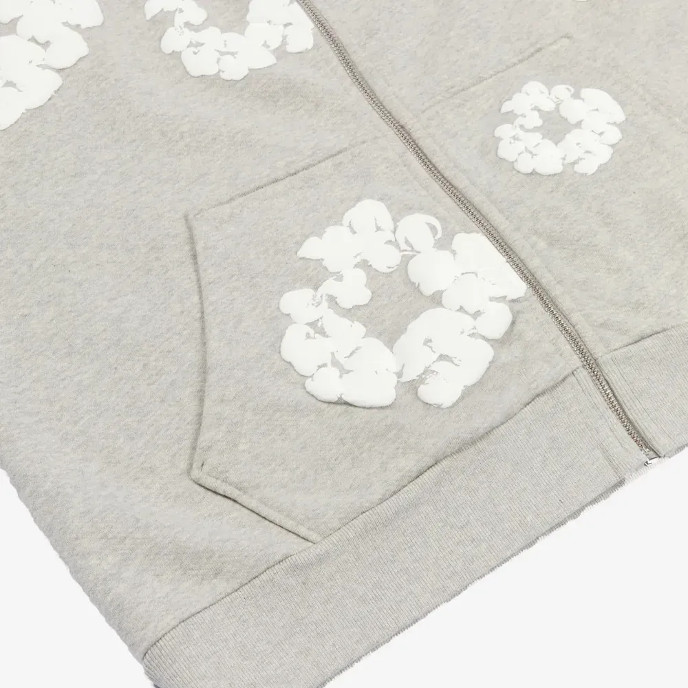 Moletom Denim Tears Cotton Wreath Zip Grey - Droper