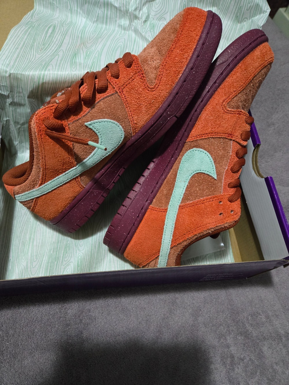 Nike SB Dunk Low Pro Mystic Red and Rosewood — 42, Novo
