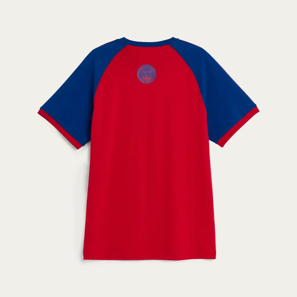 Oasis x adidas Camiseta Tour 3-Stripes Better Scarlet - Droper
