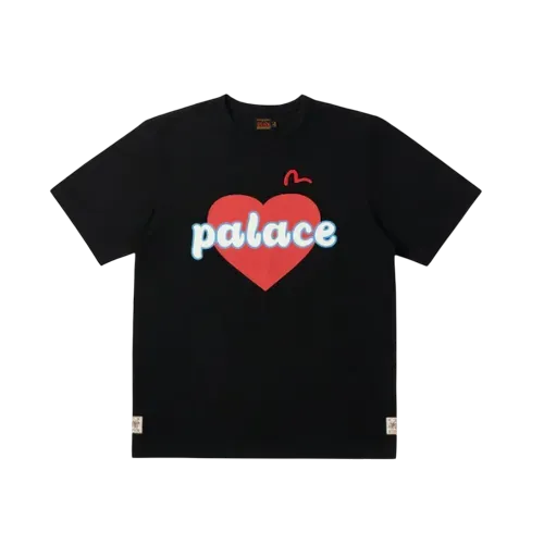 Evisu x Palace Camiseta Heart Black