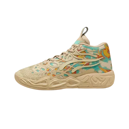 Puma MB.04 Flare Basketball Light Sand Aquatic Orange Glo