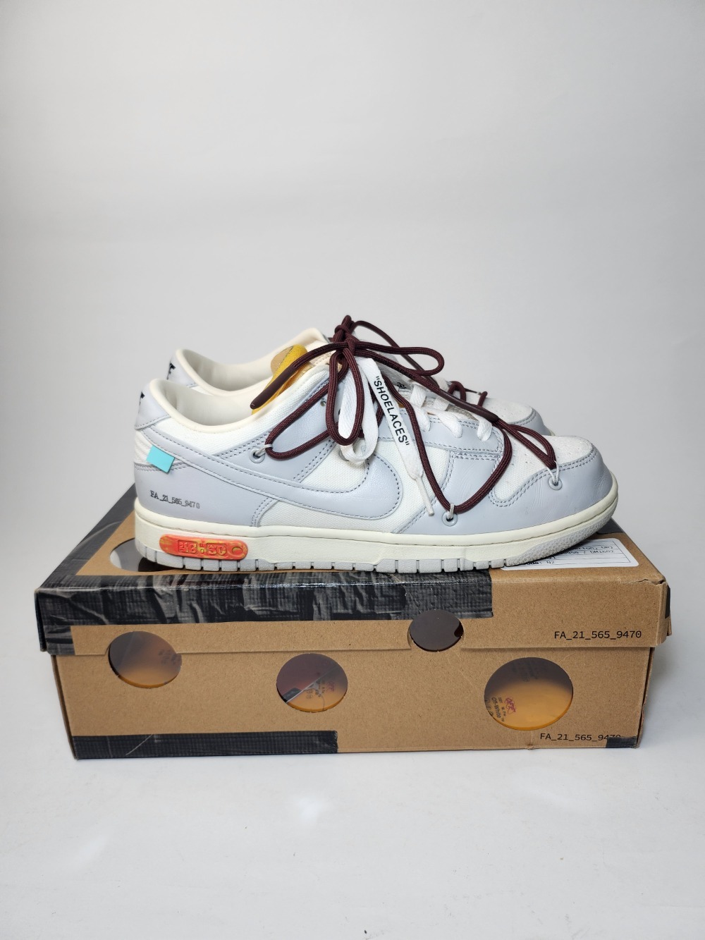 Off-White x Nike Dunk Low Lot 46 of 50 — 40.5, Usado