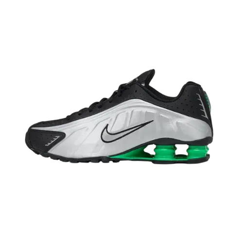Nike Shox R4 Metallic Silver Green Shock