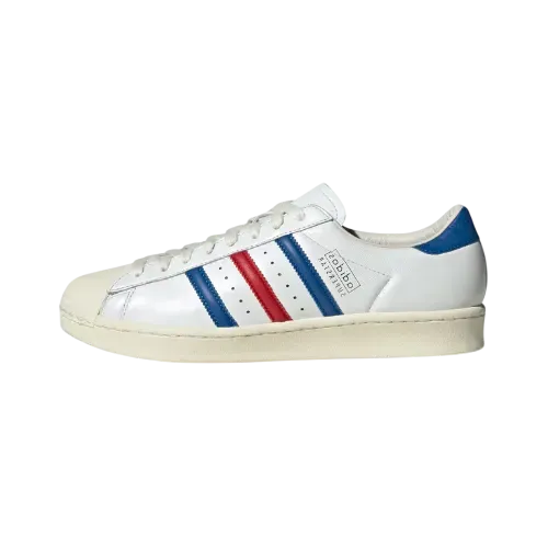 adidas Superstar Vintage Core White Blue Better Scarlet
