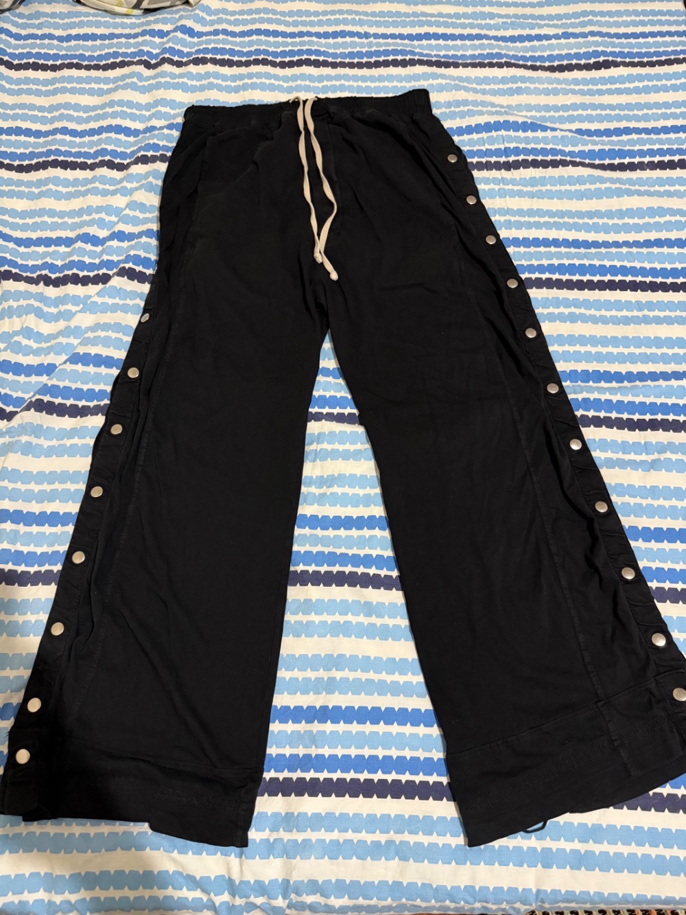 Calça Rick Owens Pusher Pants Black Cotton