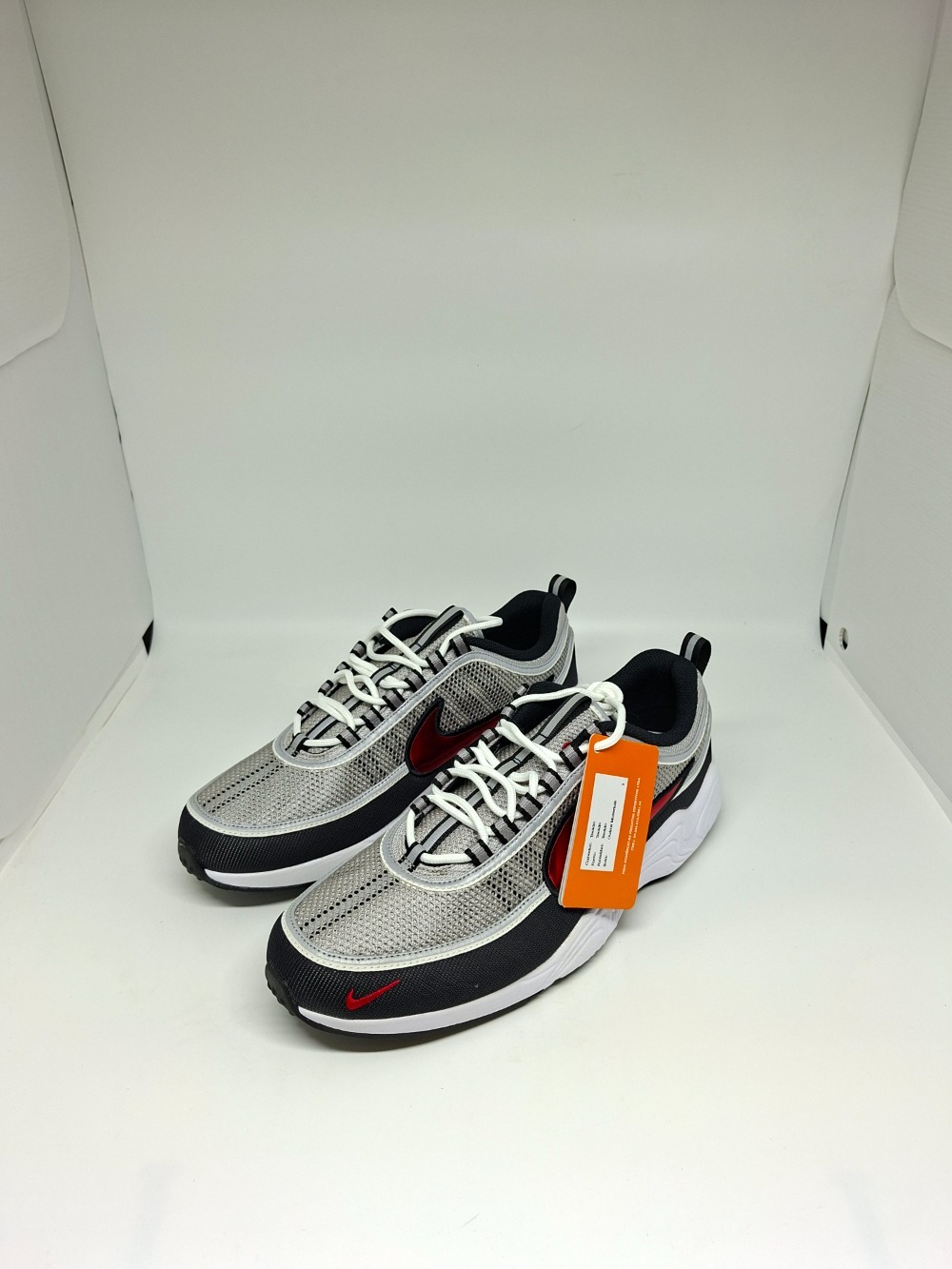 Nike Air Zoom Spiridon OG Metallic Silver and Sport Red