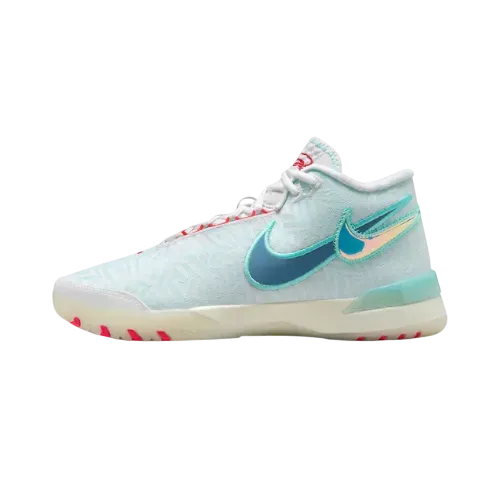 Nike LeBron NXXT Genisus White Aurora Green Siren Red Aegean Storm