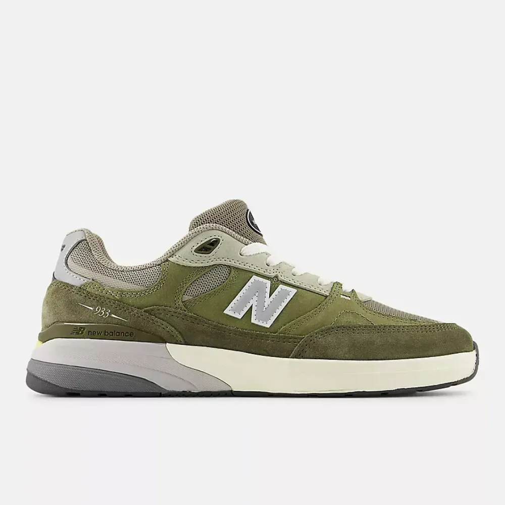 BRUNT NOWONE オリーブ New Balance Numeric Andrew Reynolds 933 Olivine with Dark Olivine