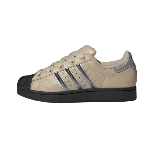 adidas Superstar II Stone Khaki Silver Metallic Core Black