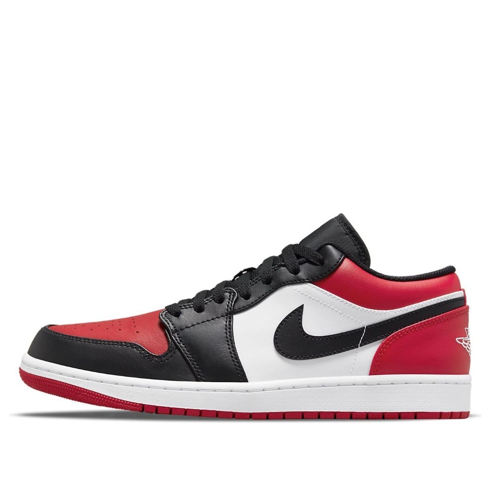 Air Jordan 1 Low Bred Toe Gym Red — 40, Novo