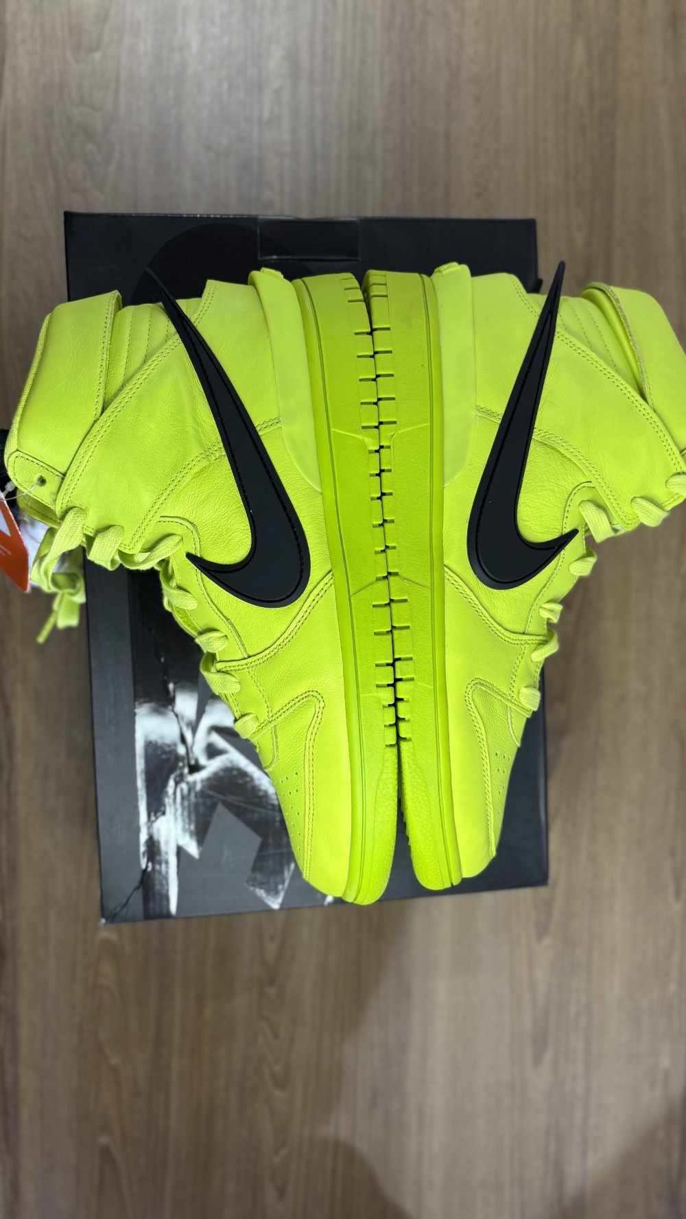 Ambush x Nike Dunk High Flash Lime — 40.5, Novo