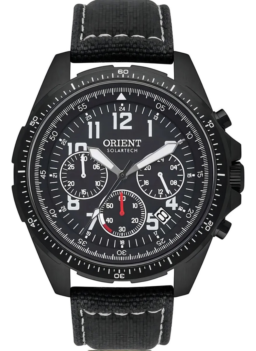 Relógio Orient Masculino Solartech Couro Esportivo