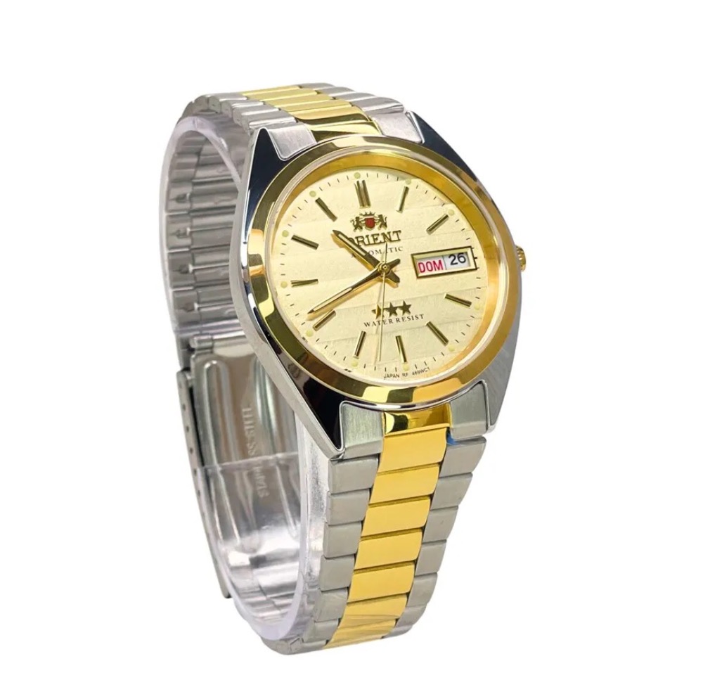 Relógio Orient Masculino Dourado Automatico Cor da correia Prateado