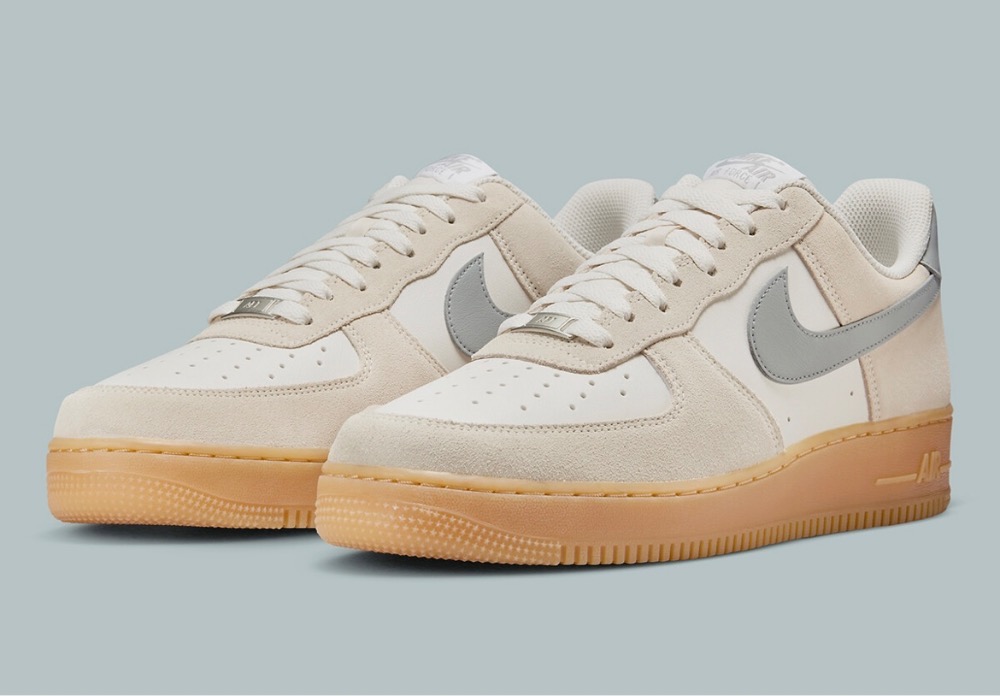 Nike Air Force 1 Low Phantom Gum Yellow Light Smoke Grey — 41, Novo