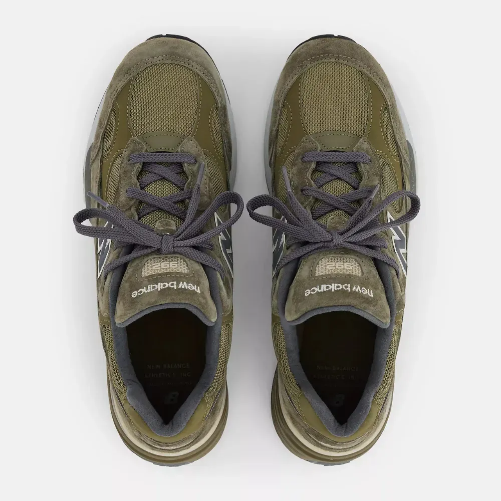 New Balance 992 Made in USA Dark Camo Covert Green Aluminum Grey