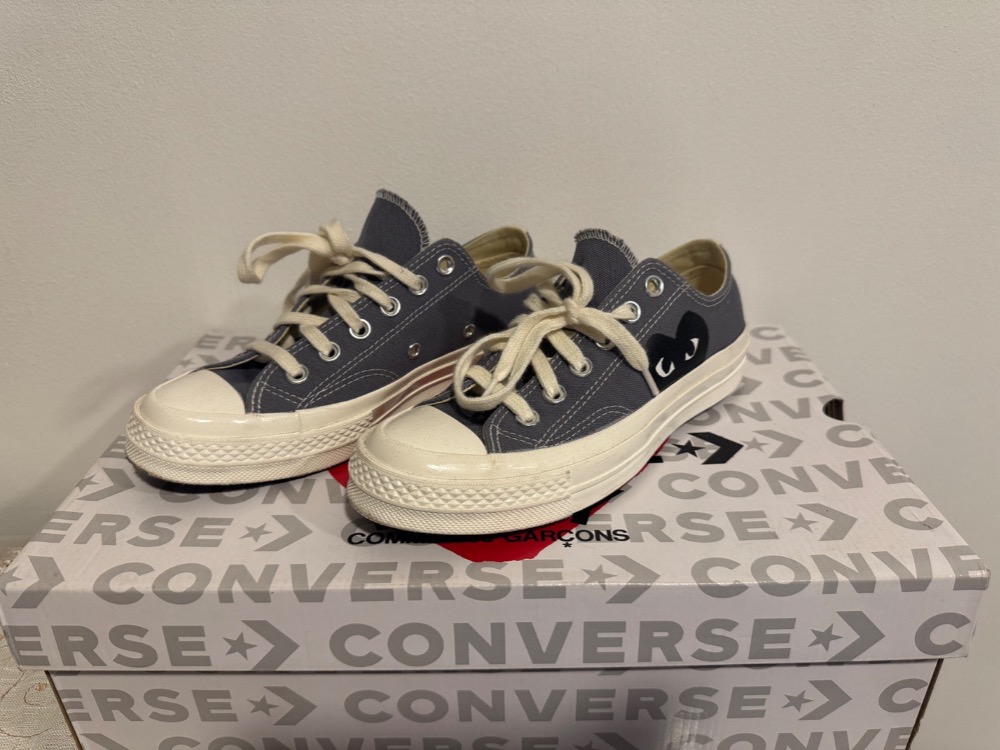 Comme des Garçons PLAY x Converse Chuck 70 Low Grey — 35, Usado