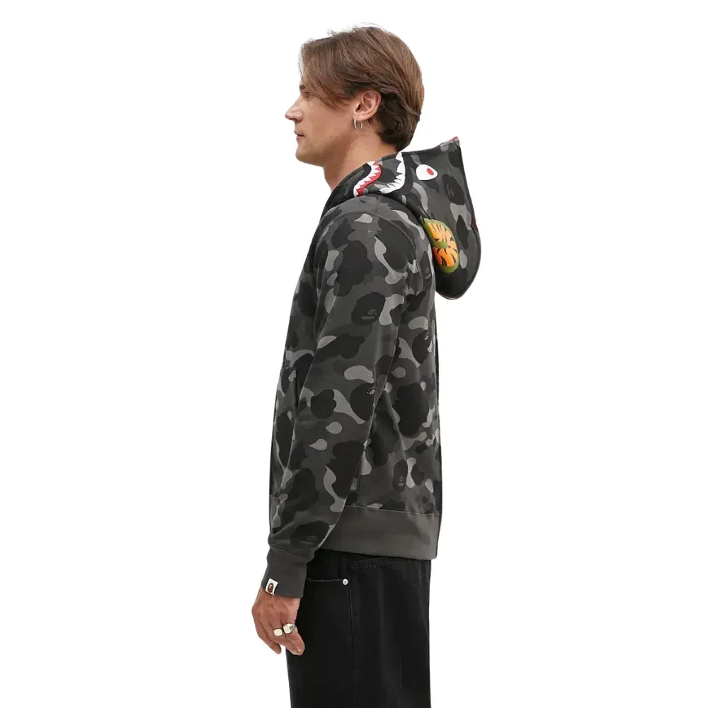 Moletom BAPE Separate Shark Color Camo Red Grey Full Zip foto 1