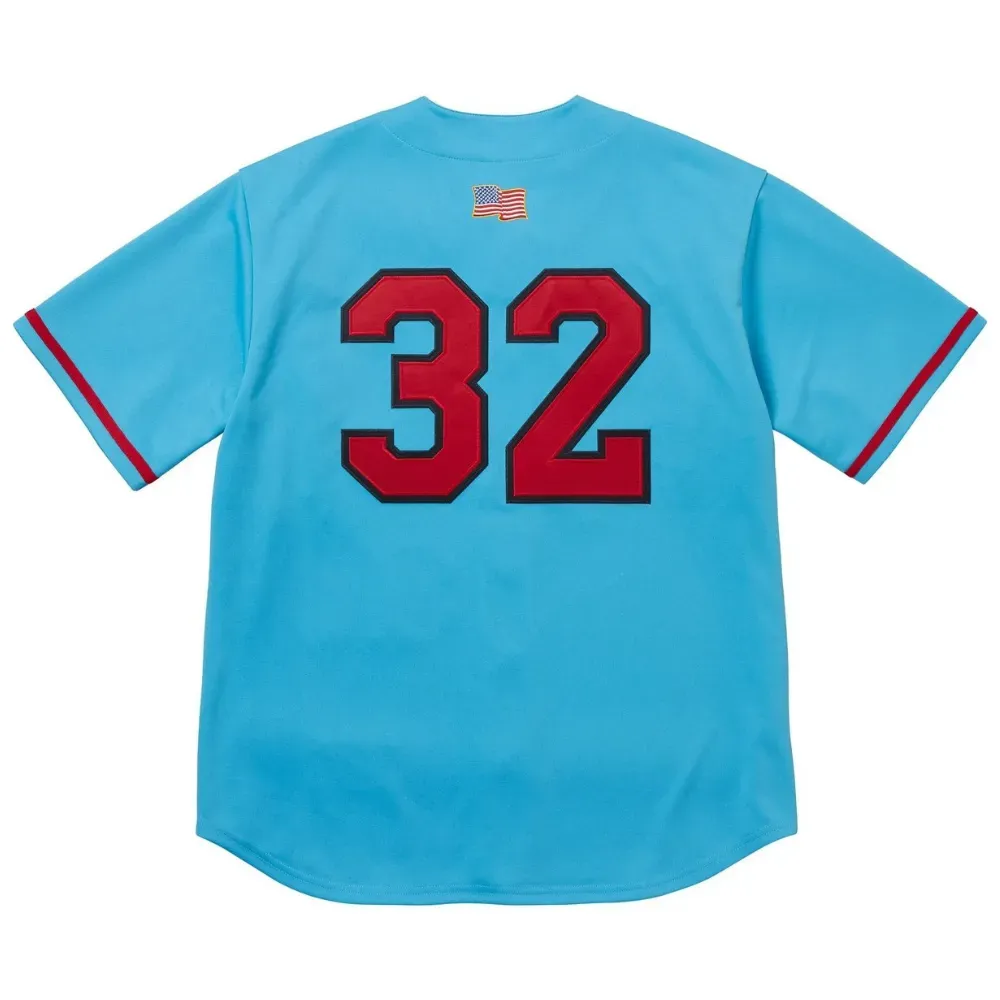 Camiseta Supreme Swords Baseball Jersey Blue FW25-W1 - Droper