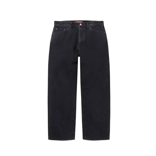 Calça Supreme Baggy Jeans Black FW25-W1 - Droper Calça Supreme Baggy Jeans Black FW25-W1 - Droper