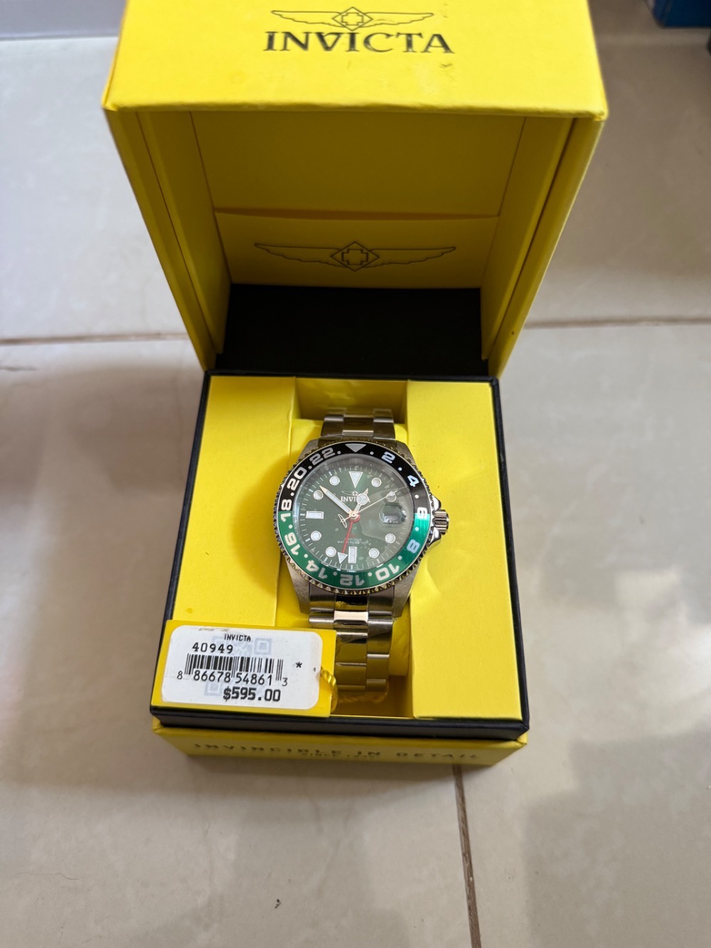 Relógio Invicta Pro Diver Dial Sprite Bezel Green