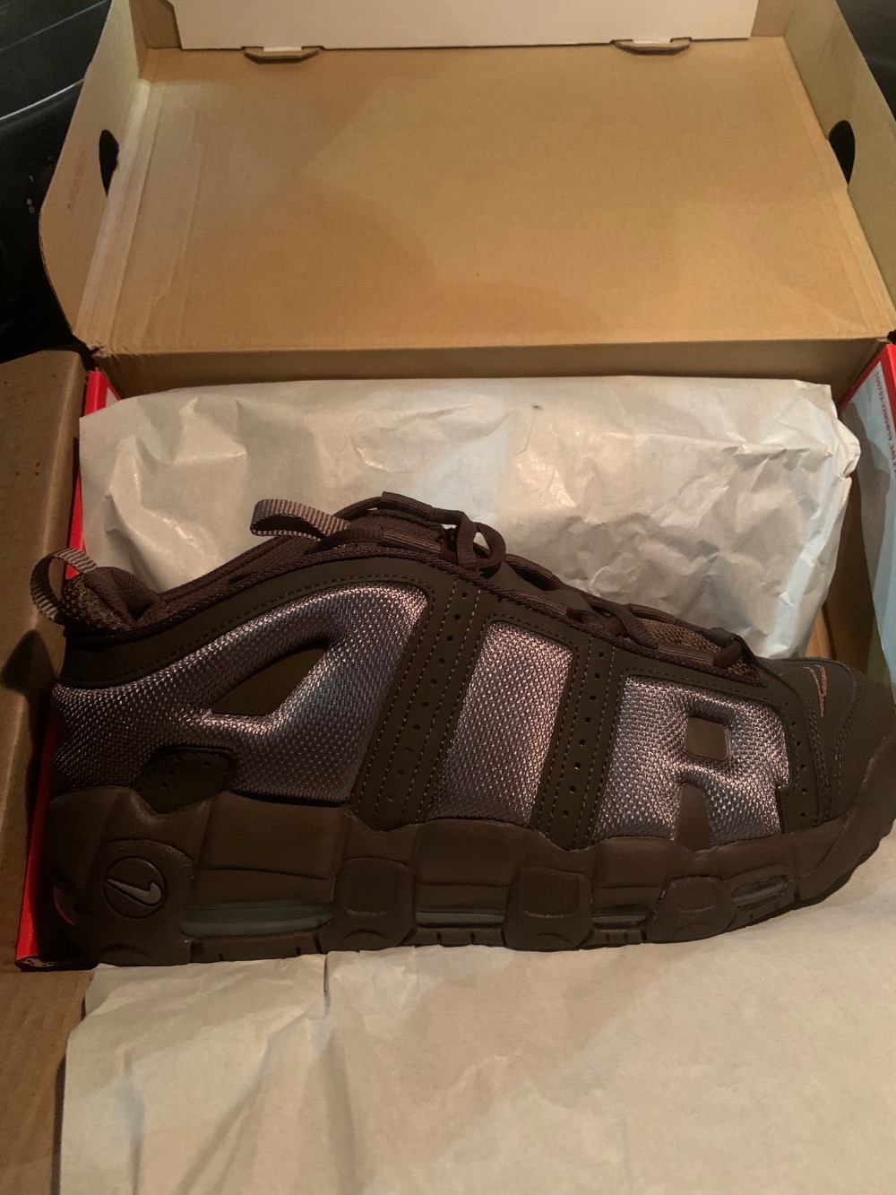 Nike Air More Uptempo Low Baroque Brown Cave Stone
