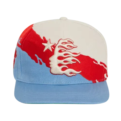 Boné Hellstar Paintbrush Snapback Red Black - Droper