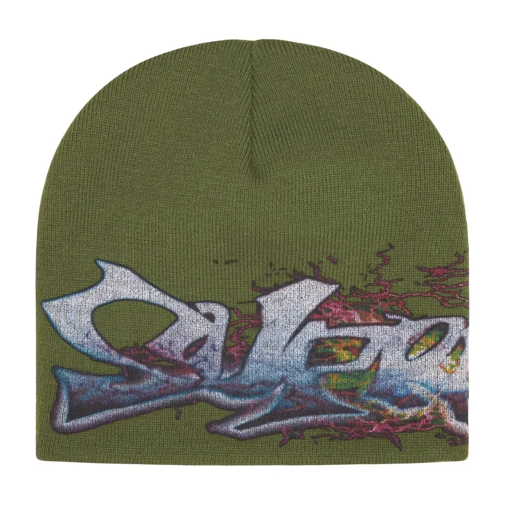 supreme tag Beanie olive オリーブ Touca Supreme Tag Olive FW25-W1 - Droper
