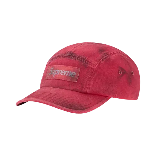 Boné Supreme Overdyed Camp Red FW25-W1 - Droper