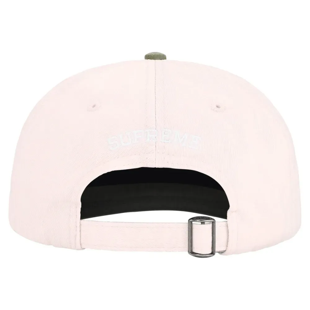 Boné Supreme Pigment Coated 2-Tone S Logo 6-Panel Light Pink FW25
