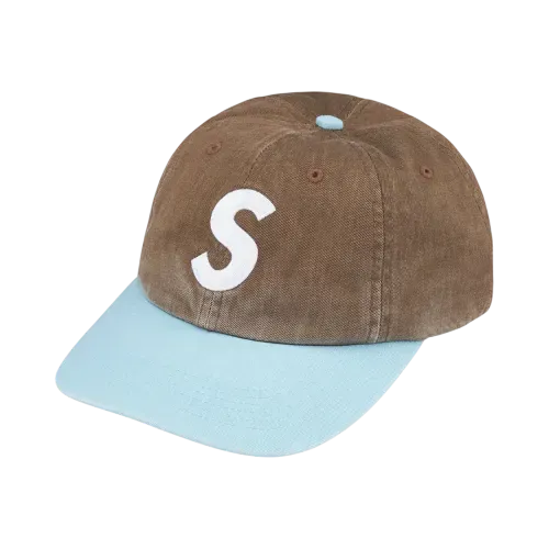 Boné Supreme Pigment Coated 2-Tone S Logo 6-Panel Brown FW25-W1