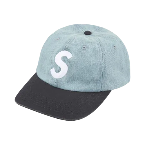 Boné Supreme Pigment Coated 2-Tone S Logo 6-Panel Denim FW25-W1