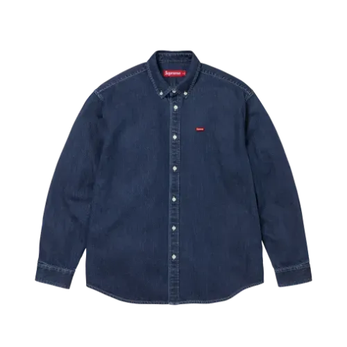 Camisa Supreme Small Box Denim Indigo FW25-W1 - Droper