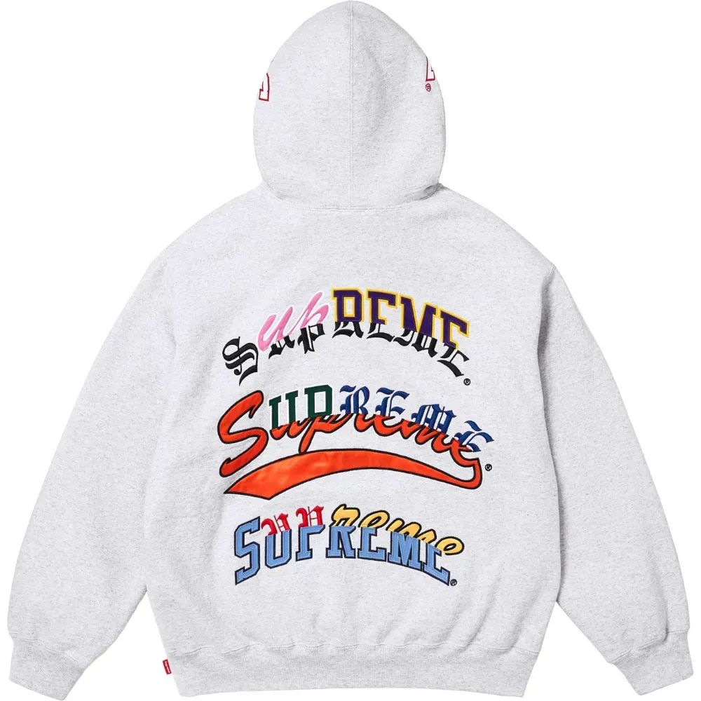 Moletom Supreme Multi Logos Hooded Ash Grey FW25-W1 foto 1