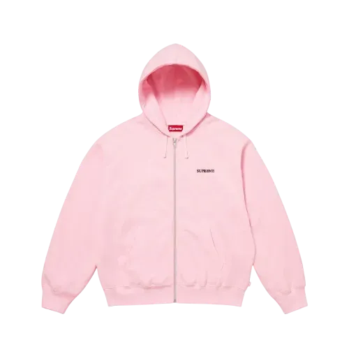 Moletom Supreme IDGAF Zip Up Hooded Light Pink FW25-W1 - Droper