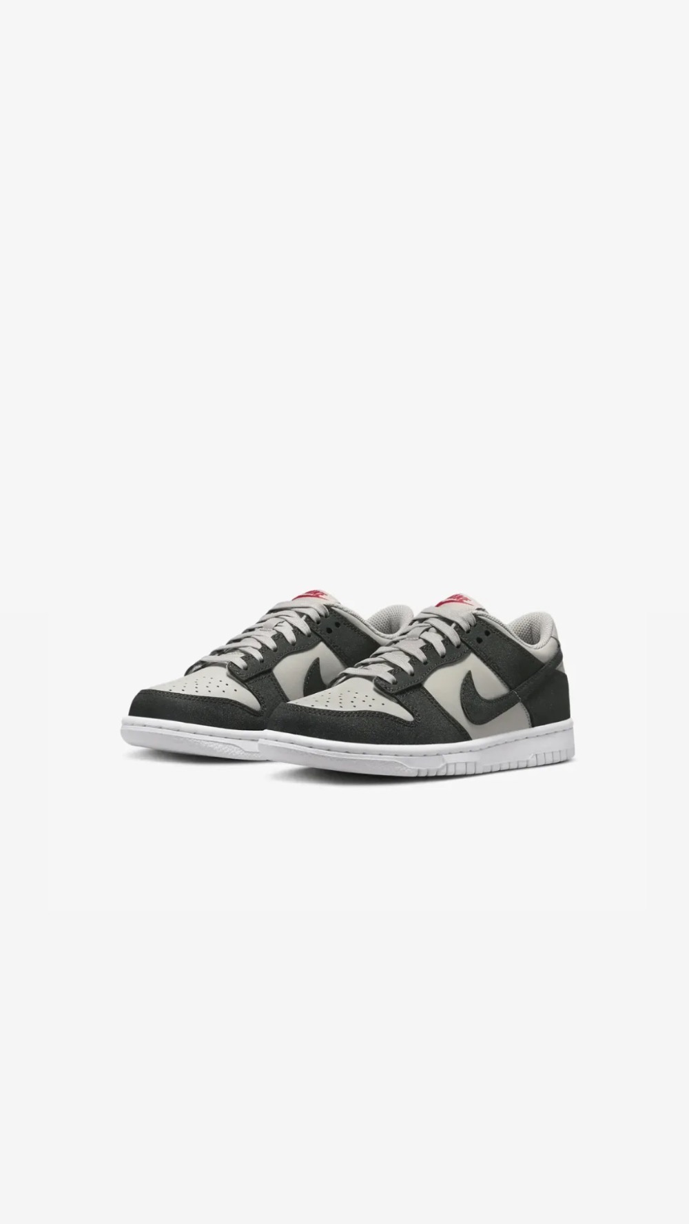 Nike Dunk Low GS Light Iron Ore White Gym Red Anthracite — 34 / 35 / 36 / 37 / 38, Novo