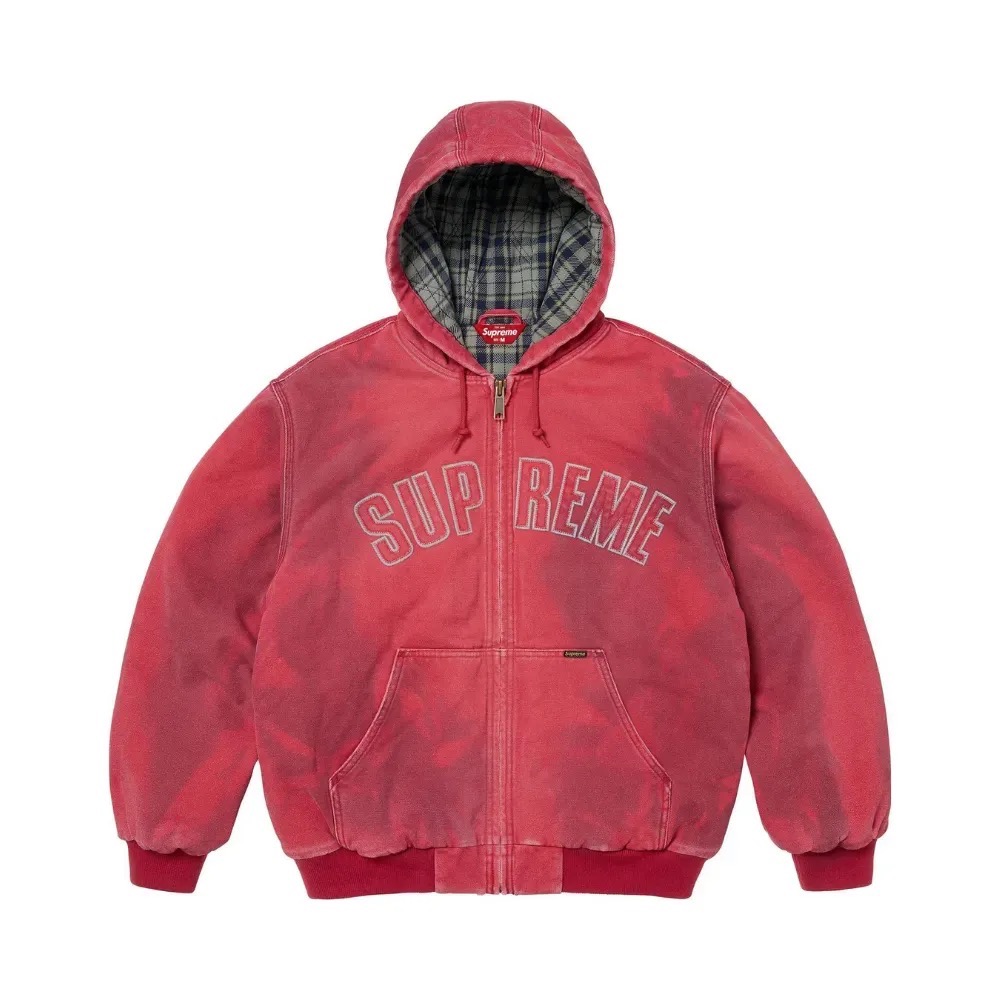 Jaqueta Supreme Reflective Arc Hooded Work Red FW25-W1 — P / M / G / XG, Novo