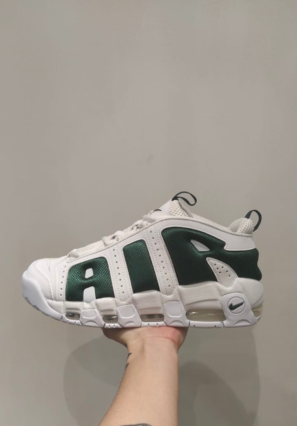 Nike Air More Uptempo Low White Green