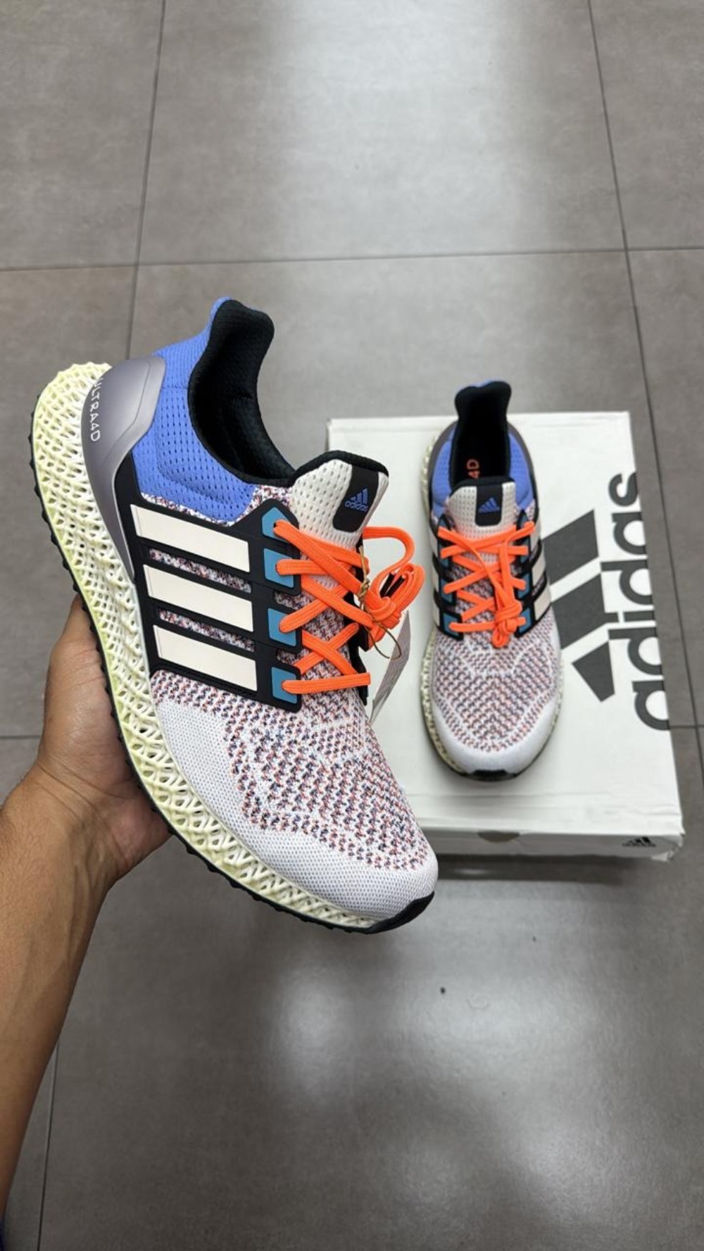 adidas Ultra 4D Chalk White Blue Fusion