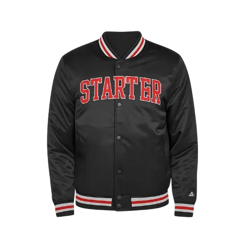 Jaqueta Starter Bomber Dupla Face Black Red