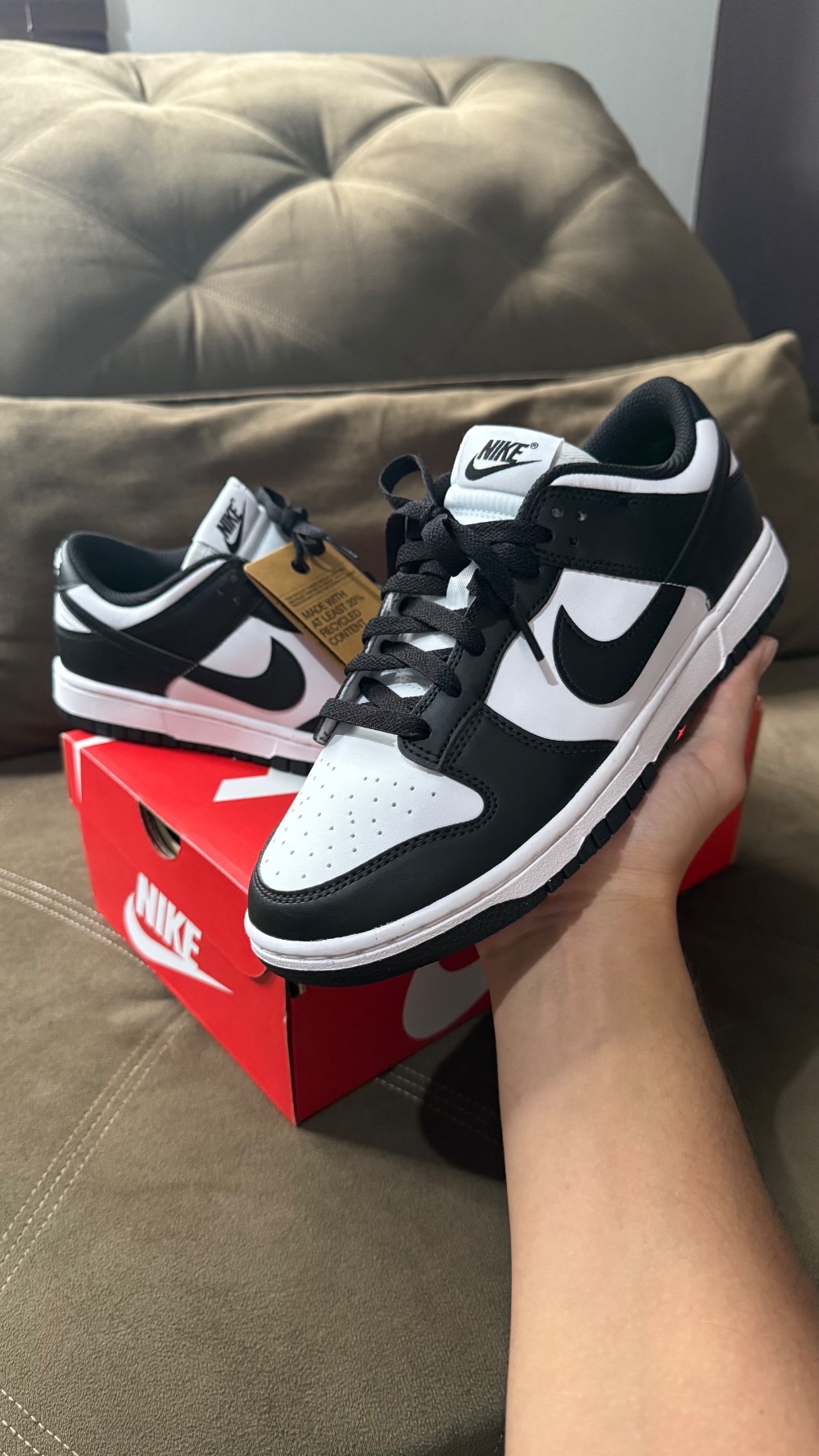 Nike Dunk Low Next Nature Black White — 38, Novo