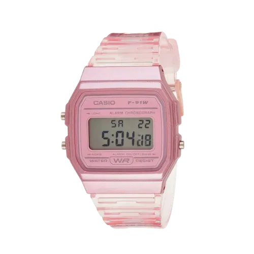 Relógio Casio Digital Vintage Pink F-91WS-4DF