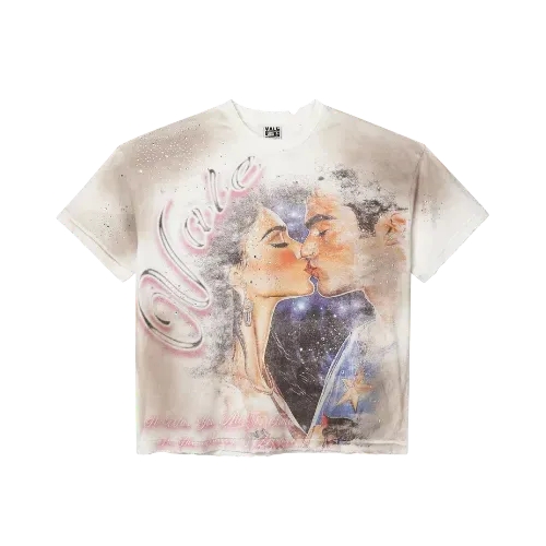Camiseta Vale Lives Forever Fated Yours Bling Beige