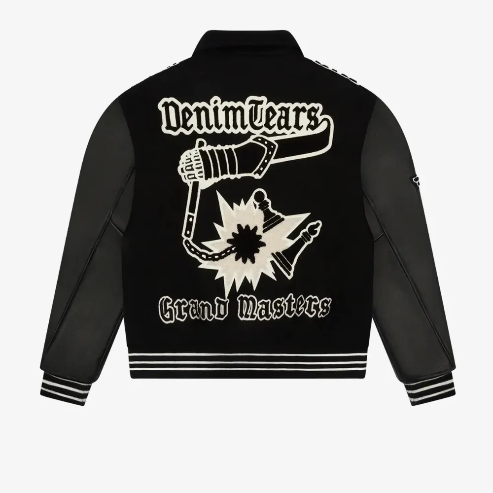 Jaqueta Denim Tears Grand Master Varsity Black - Droper