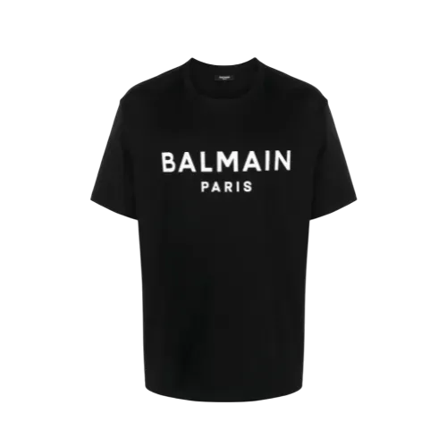 Camiseta Balmain Paris Print Black - Droper
