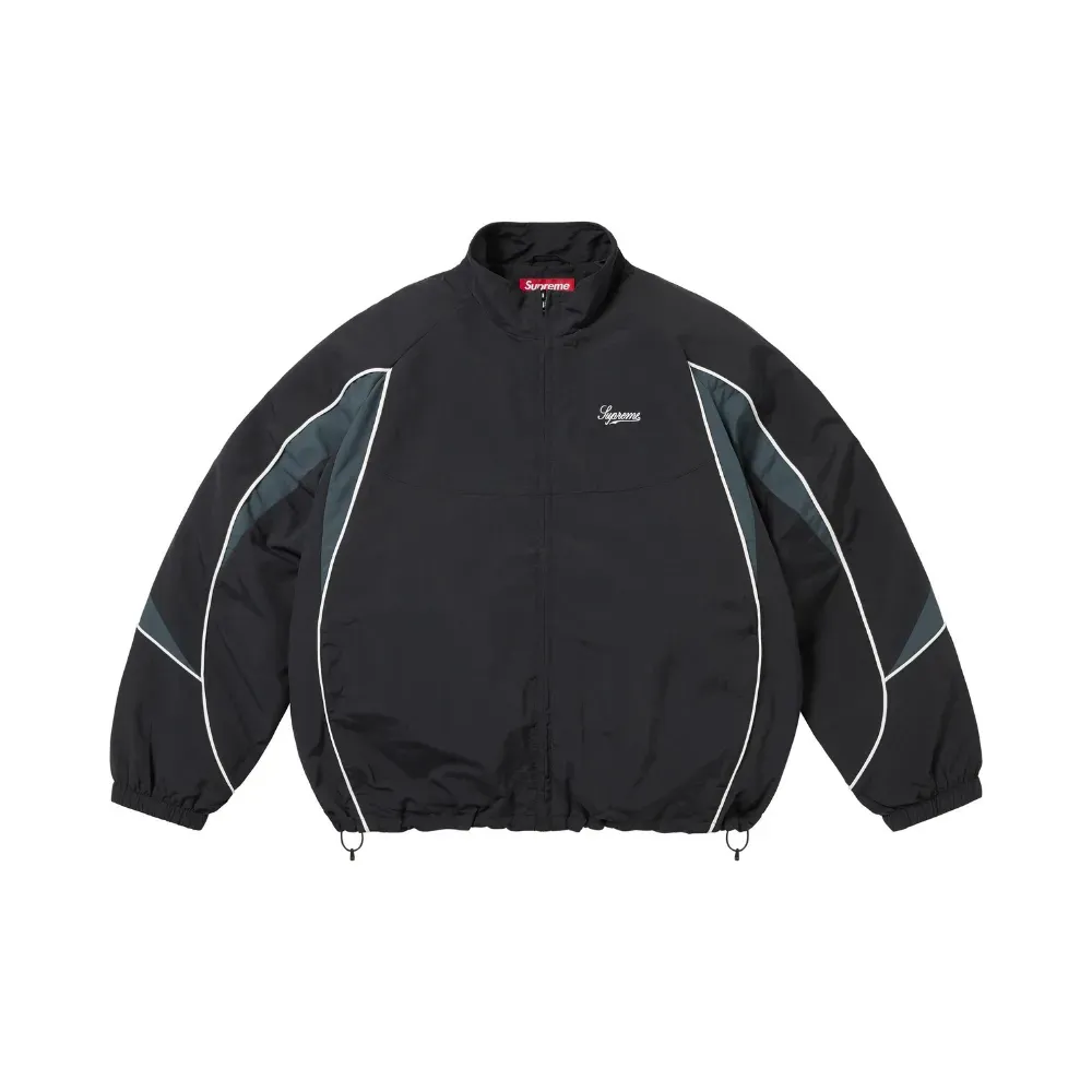 Supreme Contrast Piping Track セットアップ Jaqueta Supreme Contrast Piping Track Black FW25 - Droper