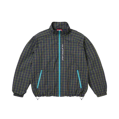 Jaqueta Supreme Plaid Track Navy FW25-W6 - Droper