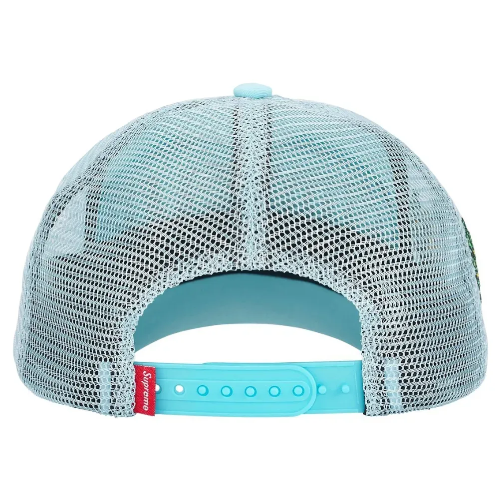 Boné Supreme Crest Mesh Back 6-Panel Light Blue FW25-W3 - Droper