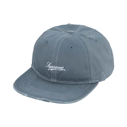 Boné Supreme Distressed Script 6-Panel Slate FW25-W3 - Droper